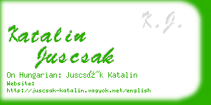 katalin juscsak business card